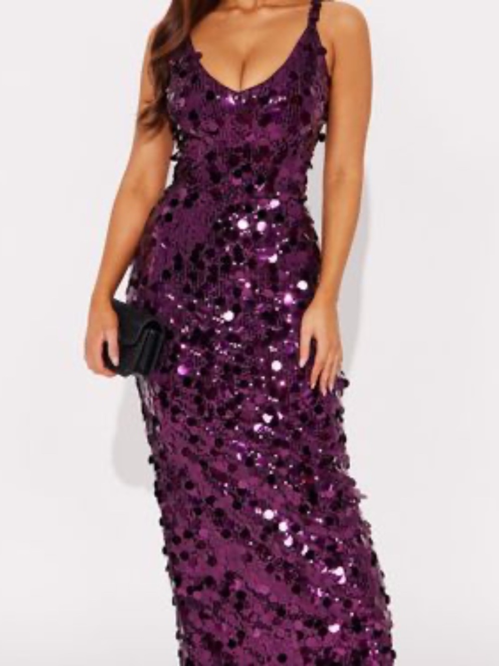 Extra Extra Sequin Maxi Dress - Plum - 2X